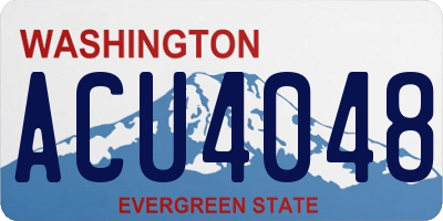WA license plate ACU4048