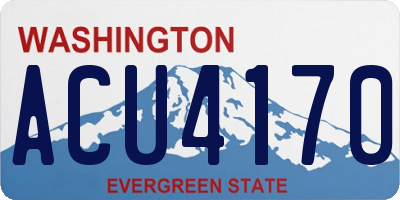 WA license plate ACU4170