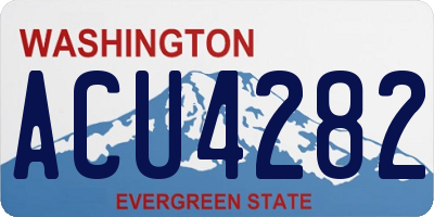 WA license plate ACU4282