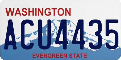 WA license plate ACU4435