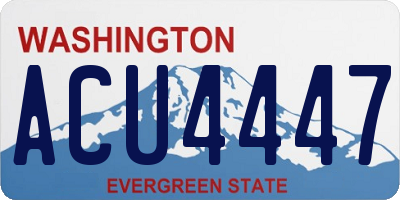 WA license plate ACU4447