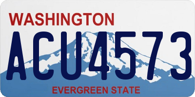 WA license plate ACU4573