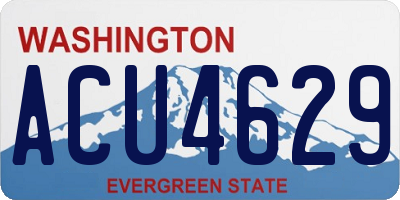 WA license plate ACU4629