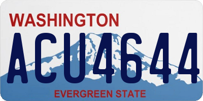 WA license plate ACU4644