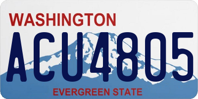 WA license plate ACU4805