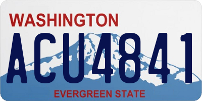 WA license plate ACU4841