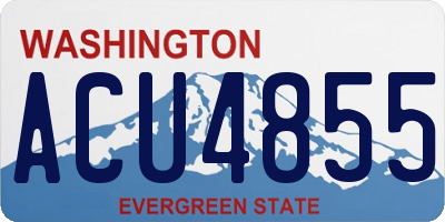 WA license plate ACU4855