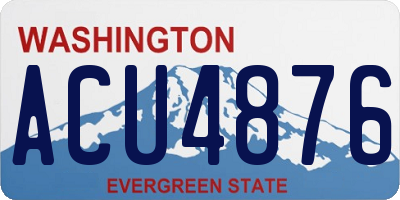 WA license plate ACU4876