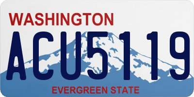 WA license plate ACU5119
