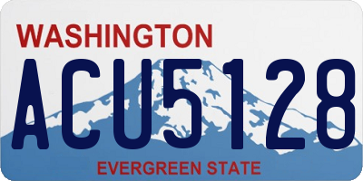 WA license plate ACU5128