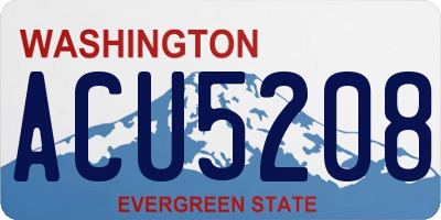 WA license plate ACU5208