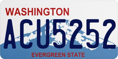 WA license plate ACU5252