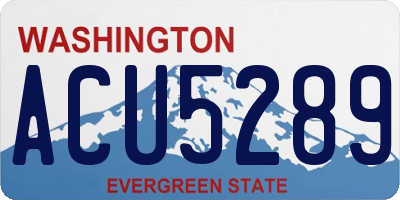 WA license plate ACU5289