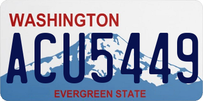 WA license plate ACU5449
