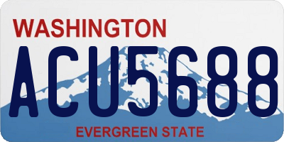 WA license plate ACU5688