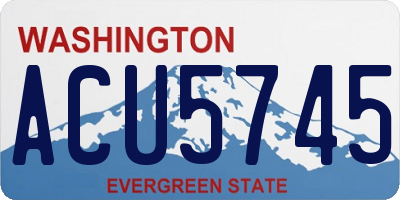 WA license plate ACU5745