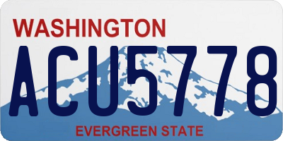 WA license plate ACU5778