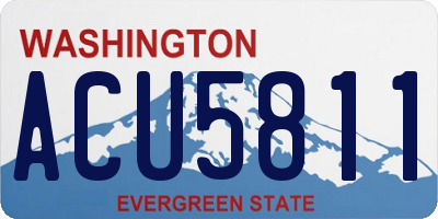 WA license plate ACU5811