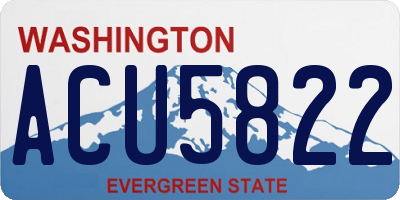 WA license plate ACU5822