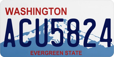 WA license plate ACU5824