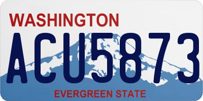 WA license plate ACU5873