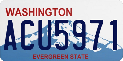 WA license plate ACU5971
