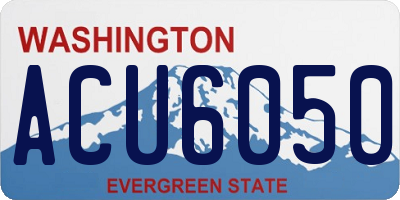 WA license plate ACU6050