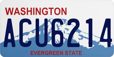 WA license plate ACU6214