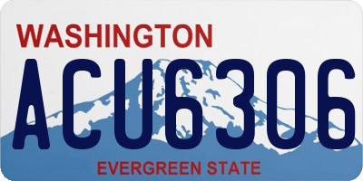 WA license plate ACU6306
