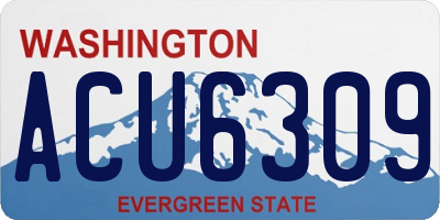WA license plate ACU6309