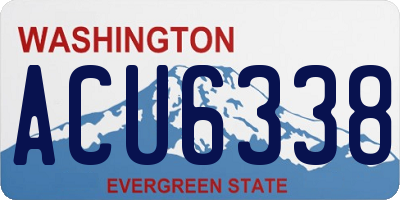 WA license plate ACU6338