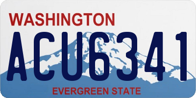 WA license plate ACU6341