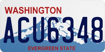 WA license plate ACU6348