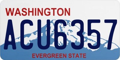 WA license plate ACU6357