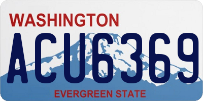 WA license plate ACU6369