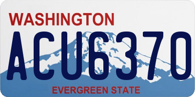 WA license plate ACU6370