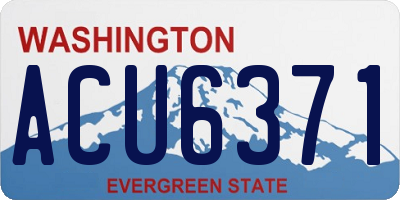 WA license plate ACU6371