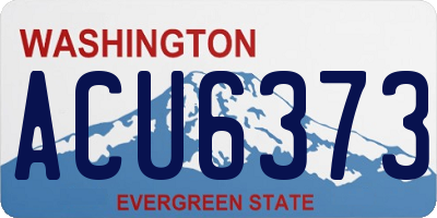 WA license plate ACU6373
