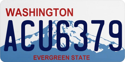 WA license plate ACU6379