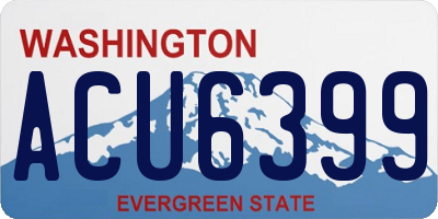 WA license plate ACU6399