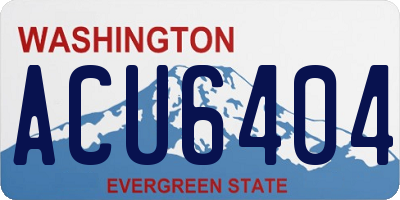 WA license plate ACU6404