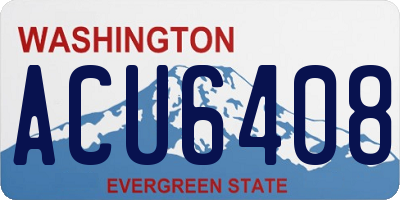 WA license plate ACU6408
