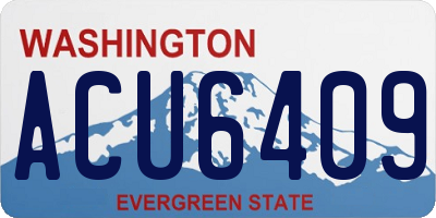 WA license plate ACU6409