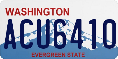 WA license plate ACU6410