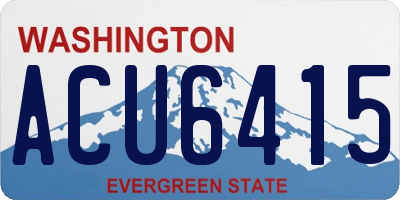WA license plate ACU6415
