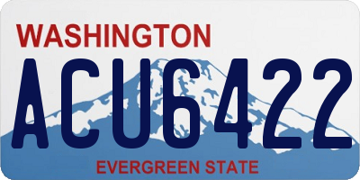 WA license plate ACU6422
