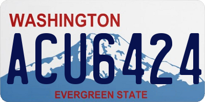 WA license plate ACU6424