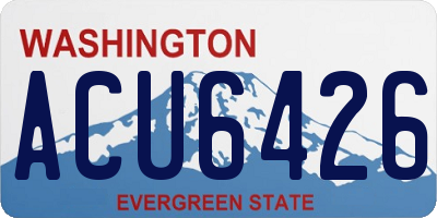 WA license plate ACU6426
