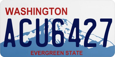 WA license plate ACU6427