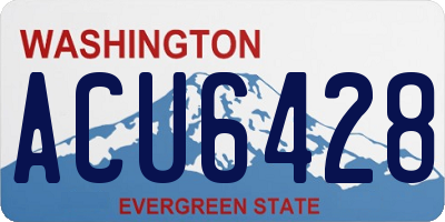 WA license plate ACU6428